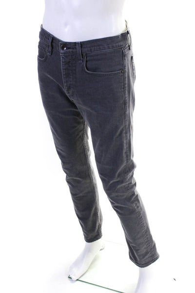 Rag & Bone Womens Cotton Button Up Mid-Length Straight Leg Jeans Gray Size 31