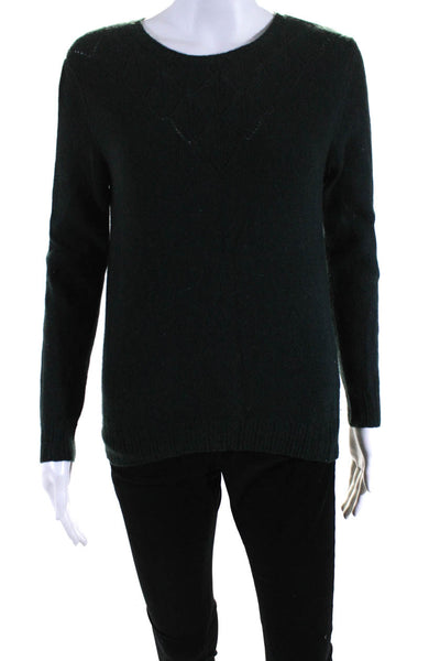 APC Womens Crew Neck Long Sleeved Tight Knit Pullover Sweater Dark Green Size XS