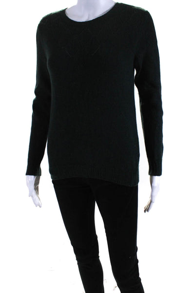 APC Womens Crew Neck Long Sleeved Tight Knit Pullover Sweater Dark Green Size XS