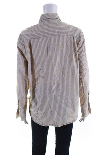 Frame Women's Collar Long Sleeves Button Down Shirt Stripe Size XS