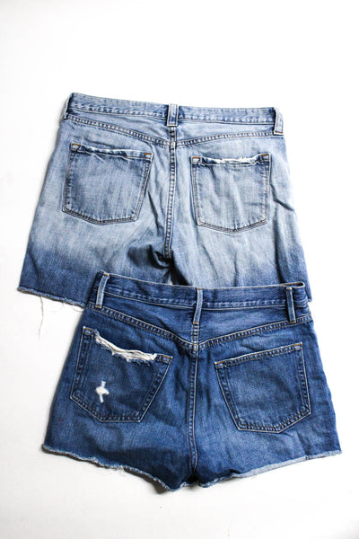 Frame J Crew Womens Cotton Button Fly Cut Off Denim Shorts Blue Size 28 Lot 2