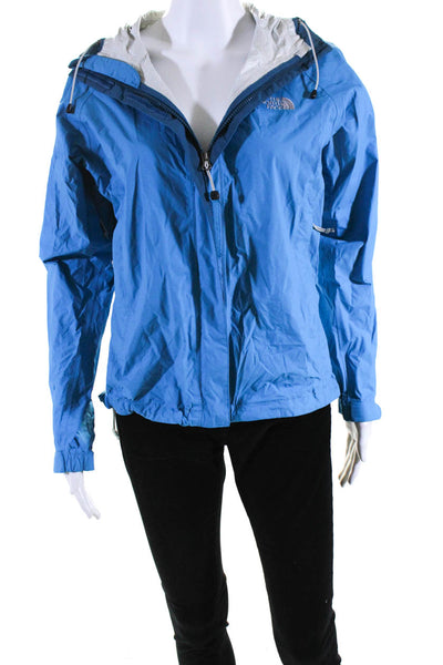 The North Face Women's Hood Long Sleeves Windbreaker Jacket Blue Size XS