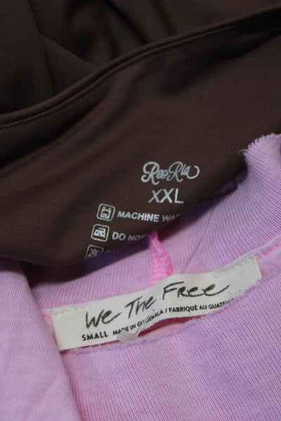 We The Free Reo Ria Womens Cotton Long Sleeve T-Shirt Top Pink Size S XXL Lot 2