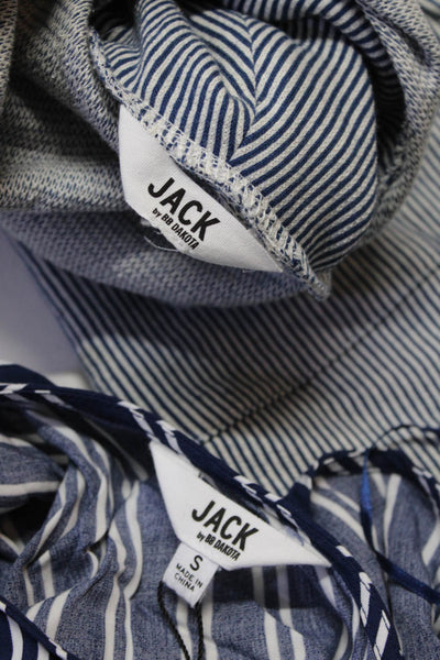 Jack by BB DAKOTA Womens Striped One Shoulder Blouse Top Blue Size S Lot 2
