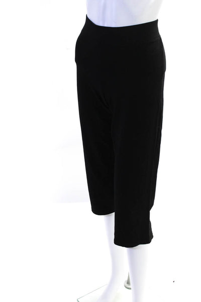 Eileen Fisher Womens Elastic Waist Slip-On Cropped Leggings Black Size S