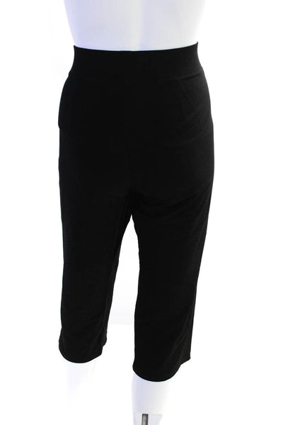 Eileen Fisher Womens Elastic Waist Slip-On Cropped Leggings Black Size S