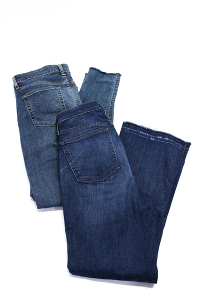 J Crew Joes Womens High Rise Flared Frayed Ankle Denim Jeans Blue 28 29T Lot 2