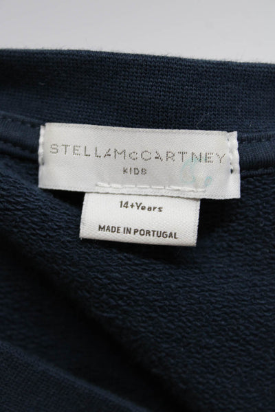 Stella McCartney Kids Childrens Girls Sweatshirt Navy Blue Cotton Size 14