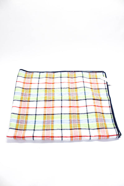 Pottery Barn Kids Childrens Plaid Pillow Cases Multi Colored Cotton