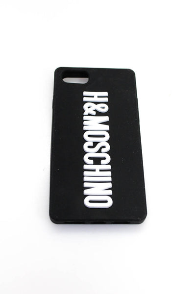 H&Moschino 3D Rubber Silicone iPhone SE Soft Phone Case Black White