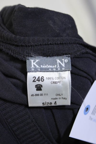 Kristensen Du Nord Women's V-Neck Long Sleeve Cardigan Gray Size 4