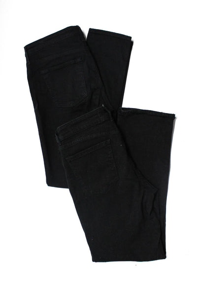DL 1961 AG Adriano Goldschmied Womens Skinny Straight Jeans Black 28 29 Lot 2