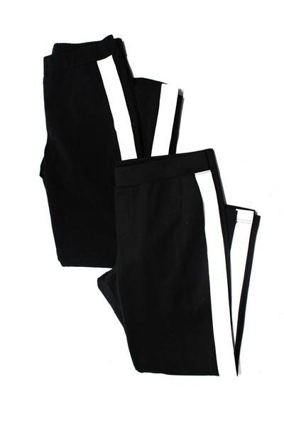 Pam & Gela Theory Womens Elastic Striped Breakaway Pants Black Size S L Lot 2