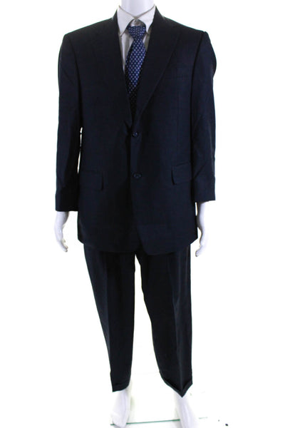 Hart Schaffer Marx Men's Lined Two-Button Suit Gray Size 40 32