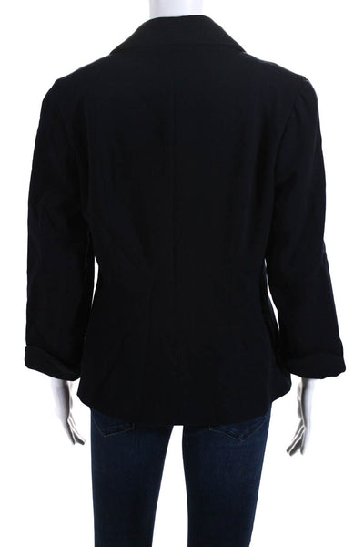 Shannon McLean Women's Lined One-Button Blazer Jacket Navy Size M