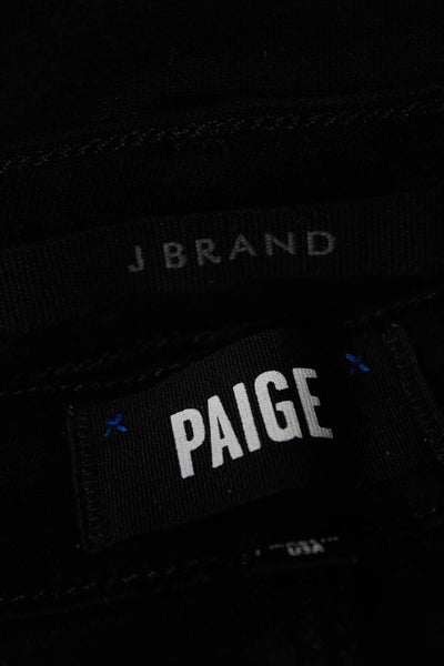 Paige Black Label J Brand Womens Ultra Skinny Leg Jeans Black Size 26 24 Lot 2