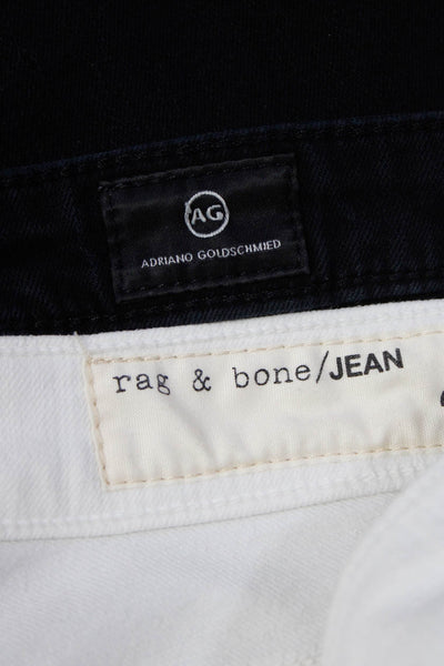 AG Adriano Goldschmied Rag & Bone/Jean Womens Jeans Black White Size 27 28 Lot 2