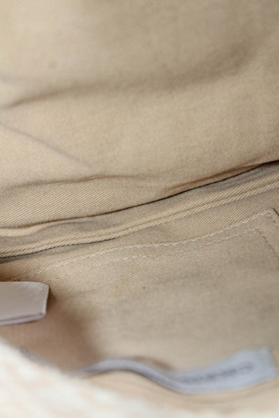 Christophe Sauvat Women's Zip Closer Tassel Metallic Clutch Size M