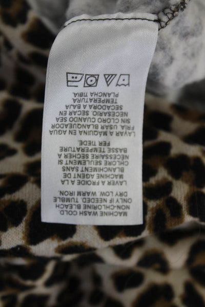 Velvet Women's Crewneck Short Sleeves Mini T-Shirt Dress Animal Print Size S