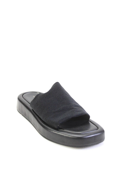 Loeffler Randall Women's Open Toe Slide Sandals Black Size 7.5