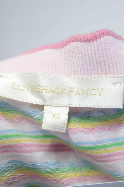 Love Shack Fancy Women's Butterfly Print Scoop Neck Tank Top Pink Size XS