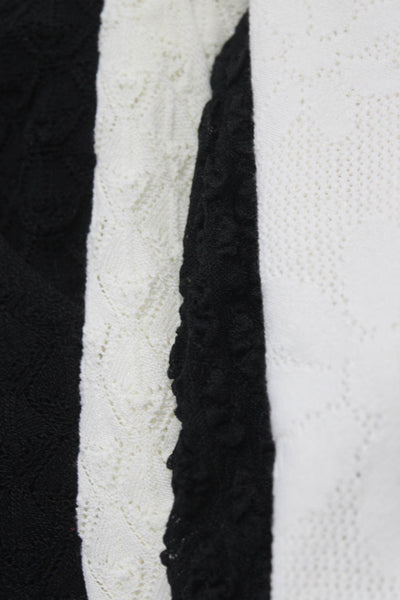Zara Womens Pointelle V Neck Sweater Ruched Knit Mini Skirt Size XS Small Lot 4