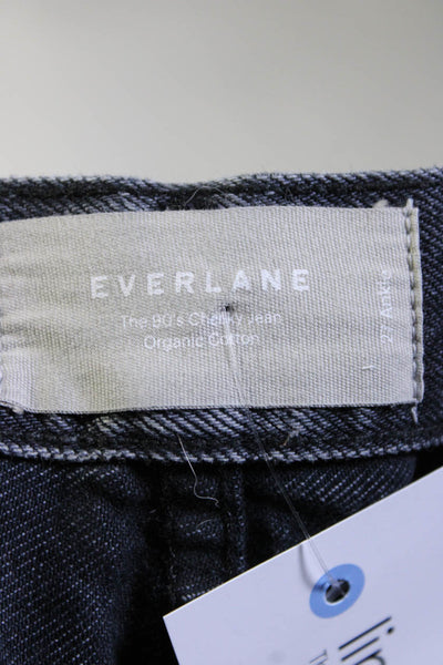 Everlane Womens The 90s Mid Rise Slim Leg Ankle Cheeky Jeans Dark Gray Size 27