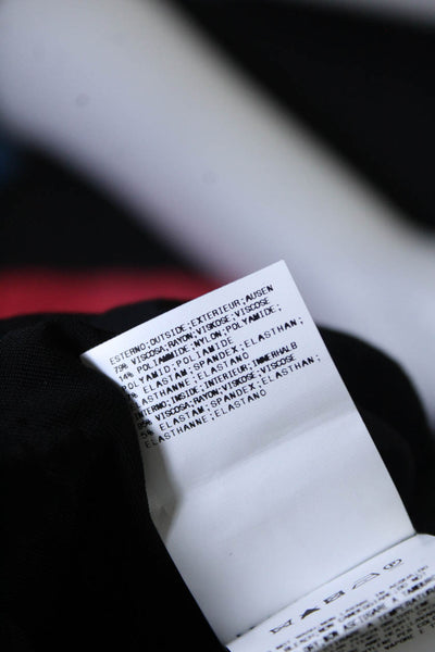 Pierre Balmain Womens Long Sleeve Cut Out Ruched Mini Dress Black Size 28/42