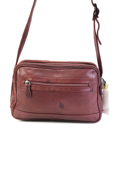 Tano Handbags Womens Dark Red Double Compartment Zip Shoulder Bag Handbag