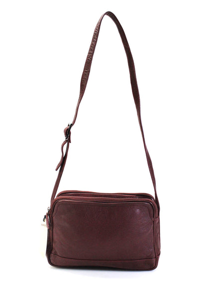 Tano Handbags Womens Dark Red Double Compartment Zip Shoulder Bag Handbag