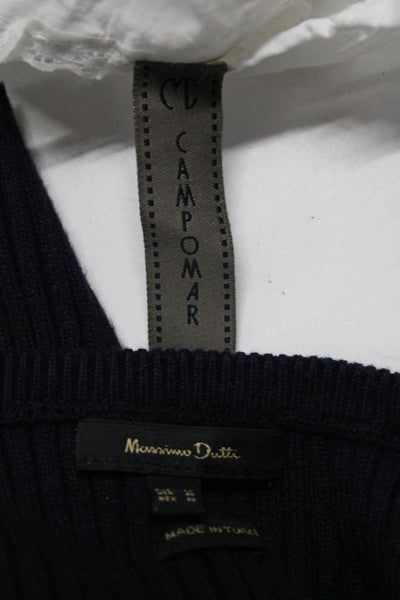 Massimo Dutti Campomar Womens Crew Neck Sweaters Blue Gray Size Medium Lot 2