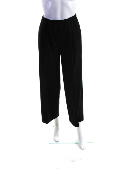Vince Womens Wide Leg High Rise Creased Pants Black Size Extra Extra Small