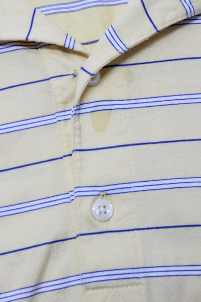 Greg Norman Brooks Brothers Mens Cotton Shirts Yellow Blue Size XL 15.5 Lot 2
