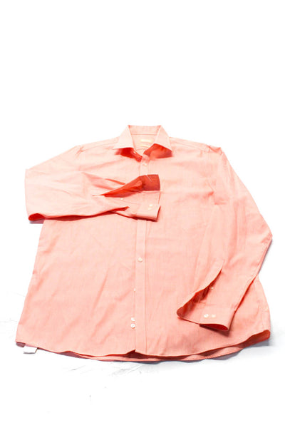 Michael Michael Kors Ralph Lauren Mens Shirts Red Multicolor Size 17 XL Lot 2