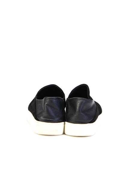 Vince Women's Round Toe Slip-On Rubber Sole Shoe Black Size 6