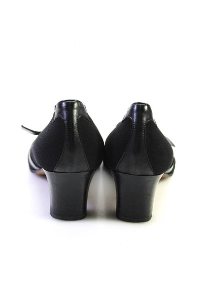 Taryn Rose Womens Leather Strap Slide On Pumps Black Size 38.5 8.5