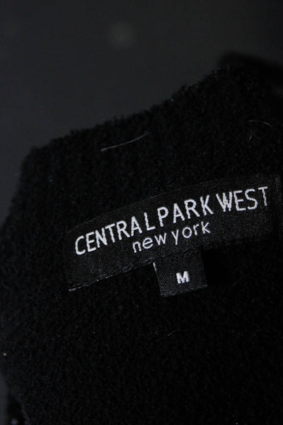 Central Park West Womens Cardigan Sweater Tank Top Twinset Black Size Medium
