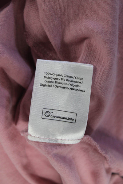 ROTATE Women's Short Sleeve Graphic Crewneck T-Shirt Pink Size M