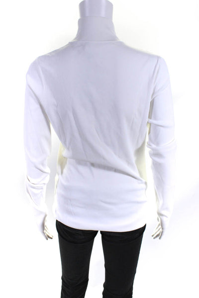 Bottega Veneta Womens Long Sleeve Turtleneck Pullover Sweater White Size IT 42