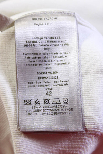 Bottega Veneta Womens Long Sleeve Turtleneck Pullover Sweater White Size IT 42