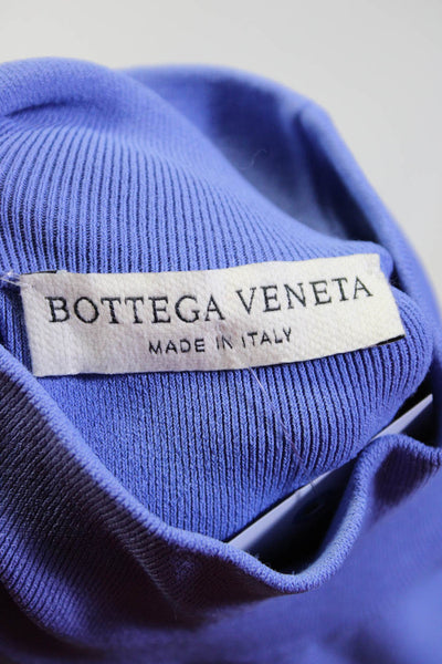 Bottega Veneta Womens Turtleneck Pullover Sweater Light Blue Size IT 42