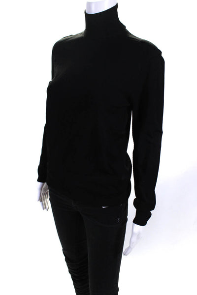 Bottega Veneta Womens Long Sleeve Turtleneck Pullover Sweater Black Size IT 42