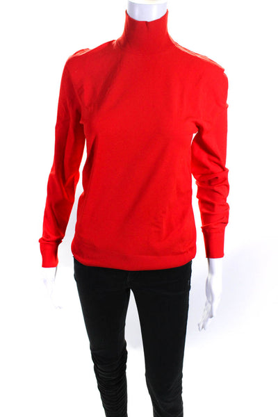 Bottega Veneta Womens Long Sleeve Turtleneck Pullover Sweater Red Size IT 42