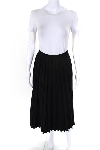 La Robe Womens Pleated A Line Midi Skirt Gray Size One Size