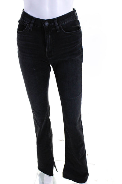 Hudson Womens Barbara Flare Leg High Rise Jeans Black Cotton Size 26
