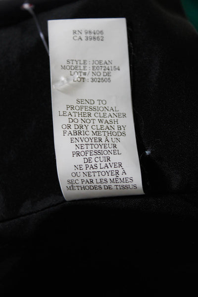 Theory Womens Chevron Striped Joean Jacket White Black Cotton Size 12