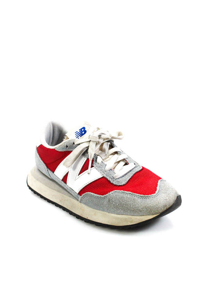 New Balance Mens Suede Panel Round Toe Lace Up Low Top Sneakers Red Size 9.5