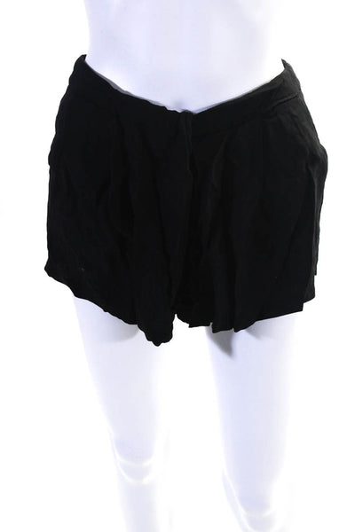 ALC Womens Back Zip Mid Rise Crepe Short Shorts Black Size 2