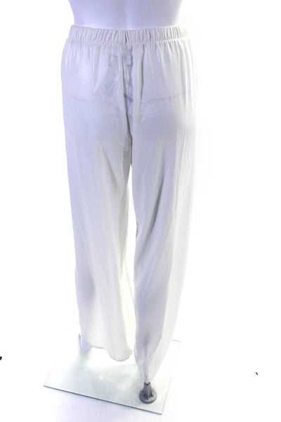 Nightcap Clothing Womens Elastic Waistband Side Slit Sheer Pants White Size 2