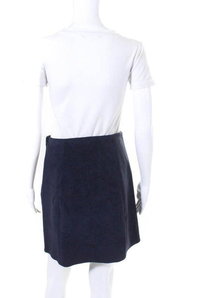 Babaton Womens Dark Navy Zip Back Knee Length A-Line Skirt Size 4 6 lot 2